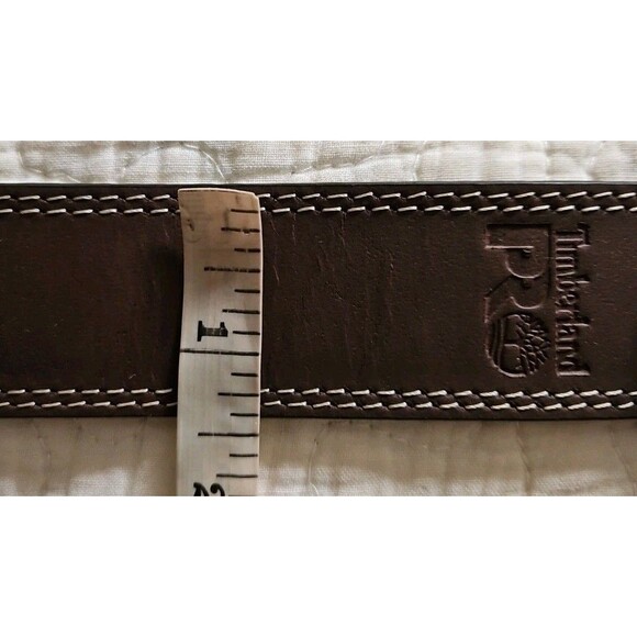 Timberland Pro Brown Genuine Full Grain Leather Work Belt - Men's Size 50 NEW - Picture 8 of 9